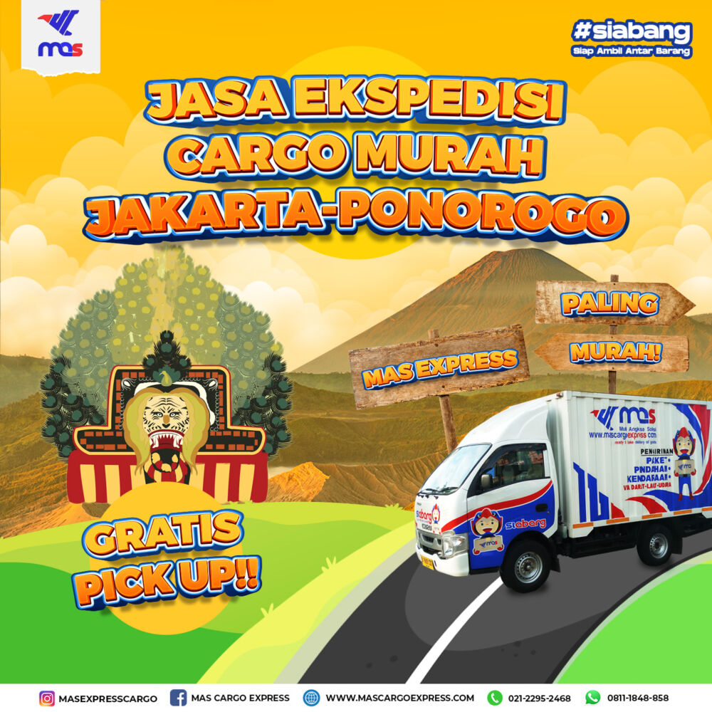 Jasa cargo Jakarta ke Ponorogo